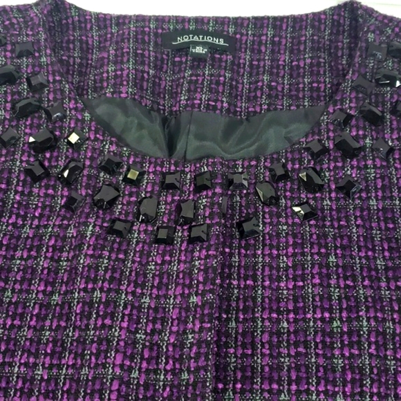 Notations Purple & black Lovely Women's Jacket Size XL. - Picture 12 of 16